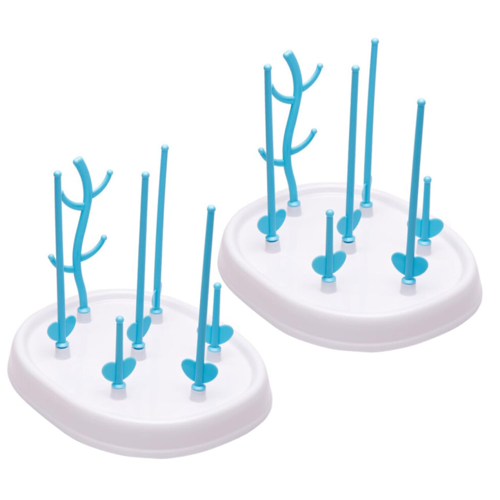 2pcs Detachable Baby Bottle Drying Rack with Drainage Board for Countertop Milk Bottle Holder