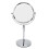 7 Inch Adjustable Double-Sided Metal Makeup Mirror Bright Silver 2