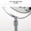 7 Inch Adjustable Double-Sided Metal Makeup Mirror Bright Silver 9