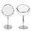 7 Inch Adjustable Double-Sided Metal Makeup Mirror Bright Silver 14