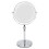 7 Inch Adjustable Double-Sided Metal Makeup Mirror Bright Silver 16