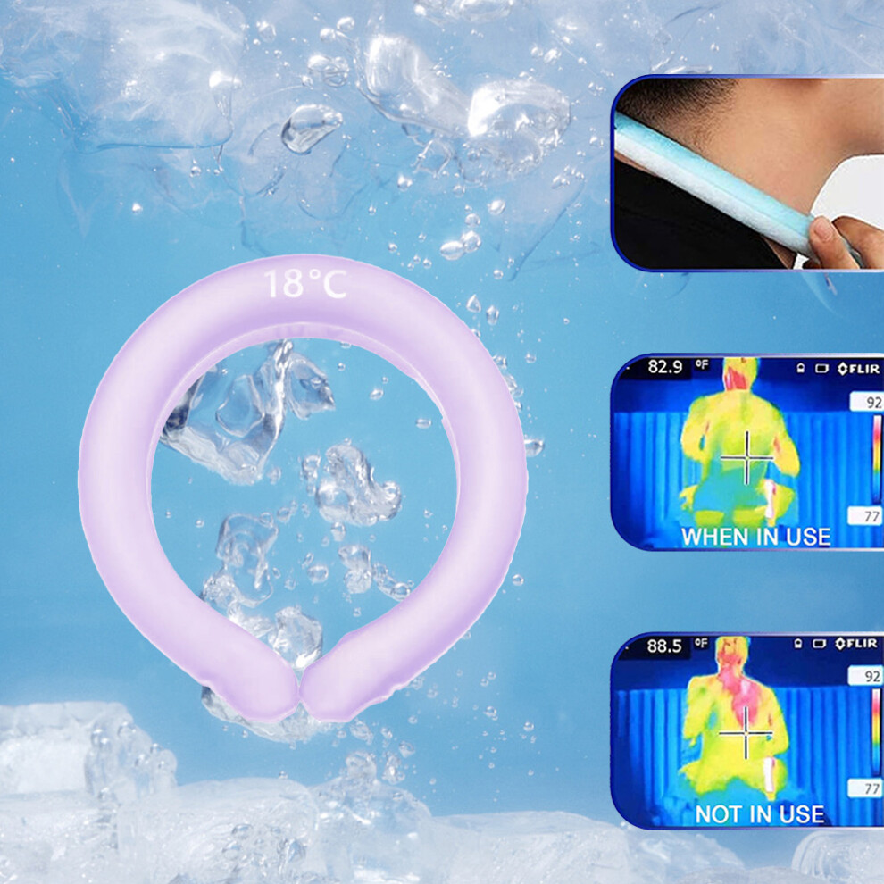 Neck Cooling Tube Summer Wearable Reusable Cold Gel Neck Wrap