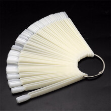 50pcs Transparent Acrylic Fake Nail Tips Full Cover Detachable Set for DIY Manicure and Nail Art