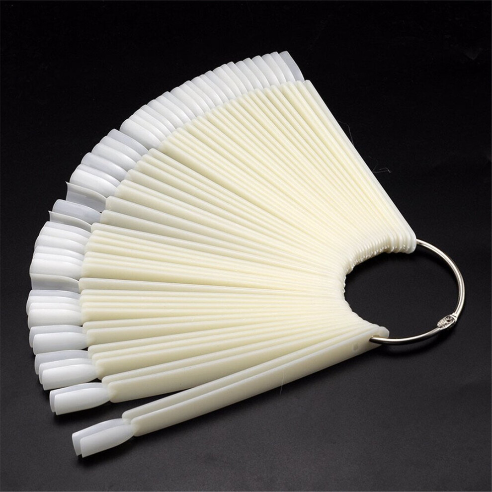50pcs Transparent Acrylic Fake Nail Tips Full Cover Detachable Set for DIY Manicure and Nail Art