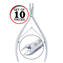 Professional Stainless Steel Cuticle Nippers Set Precise 4 Inch Trimmer for Salon and Home Use