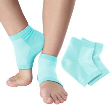 Vented Moisturizing Gel Heel Sleeves 2 Pairs for Cracked Heels, Dry Feet (608M RET2PK) Regular