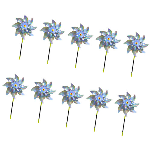 Colorful Easy Assemble Bird Prevention Windmills For-Silver