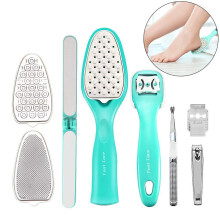 Professional Foot File Pedicure Kit with Replaceable Metal Rasp Callus Remover and Nail Tools Pack of 8