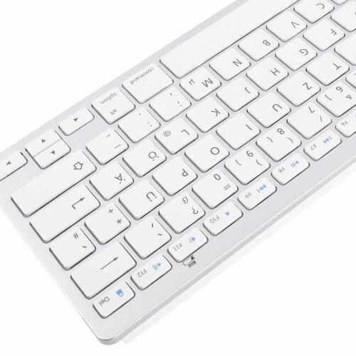 Wireless Bluetooth German Keyboard Slim Silent for Android & Win 2