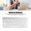 Wireless Bluetooth German Keyboard Slim Silent for Android & Win 9