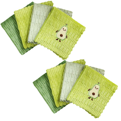 Mikrofaser-Geschirrtuch mit Avocado-Stickerei, schnell