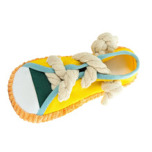 Squeaky Shoe Dog Chew Toy For Various Size Breeds-Yellow