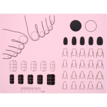 Pink Silicone Nail Art Mat with NonSlip Base, Large Easy Clean Nail Desk Pad for Manicure