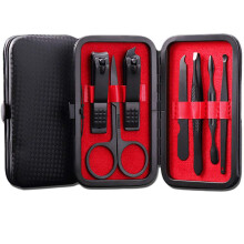 Manicure Set 7 in 1 Stainless Steel Pedicure Kit with Leather Case for Travel and Everyday Use