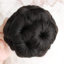 Curly Chignon Hairpiece Clip In Ponytail Extension Synthetic Bun Color 2 Heat Resistant