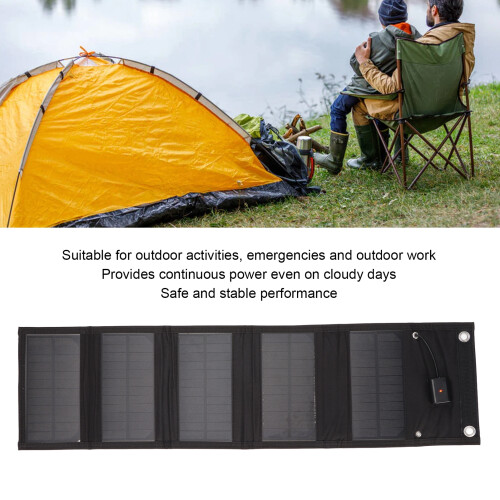 Compact Waterproof 15W Foldable Solar Cell Charger with USB for Electronics 1