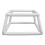 Embroidery Frame Double Layer Adjustable Plastic Cross Stitch Stand with Secure Fabric Clamp White 4