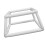 Embroidery Frame Double Layer Adjustable Plastic Cross Stitch Stand with Secure Fabric Clamp White 5