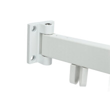Raum-Aluminium-Wandkleiderständer 30cm Weiß, ausziehbar, drehbarer Ring