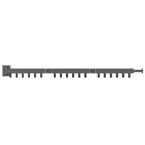 Retractable Wall Clothes Drying Rack, Space Aluminum, 3.3lb, Black 2