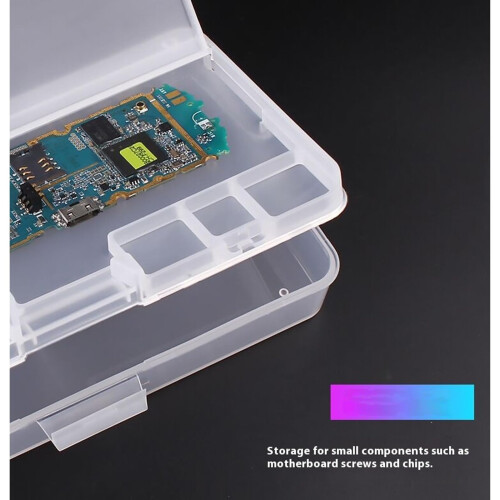 Clear Double Layer Tool Storage Box with Removable Tray for Small Parts and Hardware 1