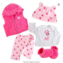 17-20 inch Reborn Baby Dolls Clothes Suit - Newborn Baby Doll Matching Outfit Accessories Gift Set