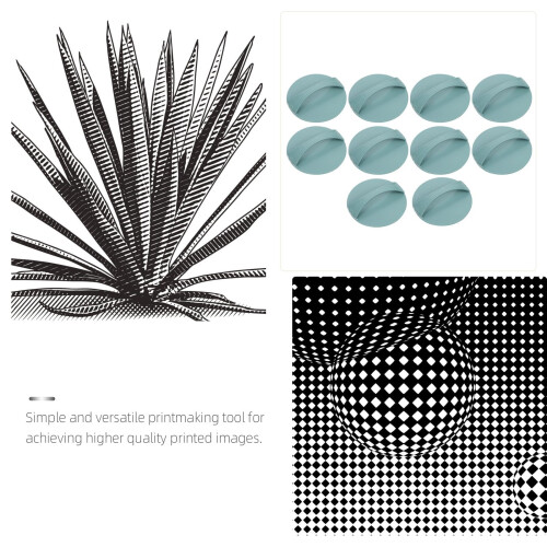 Compact Printmaking Tools Set with ABS Ink Plates for Precise and Consistent Print Quality – Blue 1