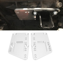 2pcs Aluminum Engine Swap Adapter Plates for Small Block LS Conversion Silver