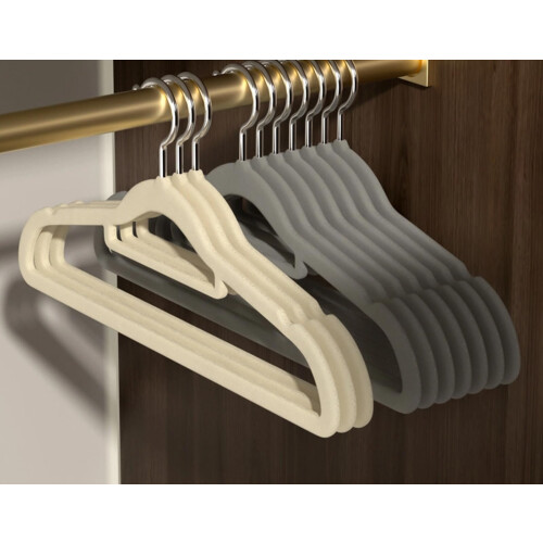 Plastic Clothes Hangers with AntiSlip Shoulders, Heavy Duty Support, Space Saving MultiColor 1