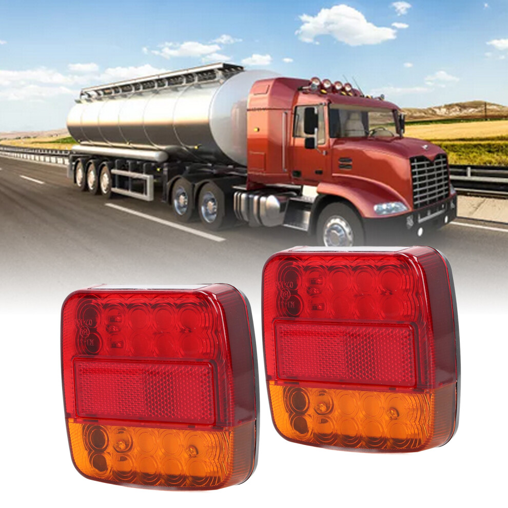 2Pcs 12V Led Taillights Shock-Resistant Rear Turn Signal For Truck Trailer 8251390306421