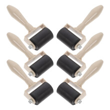 Printmaking Brayer Ink Roller Set with Ergonomic Grip for Even Coverage and Block Printing Crafts