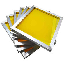 6PCS 12x16 Aluminum Silk Screen Printing Frames 200 Mesh Yellow Polyester for Precise Detail Printing