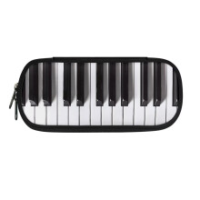 Music Note Piano Key Pencil Case with Large Capacity Pencil Pouch for Adults and Office Use
