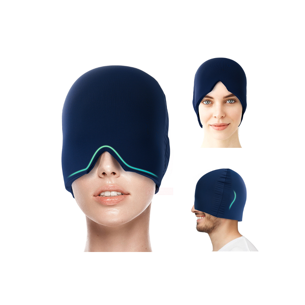 Hat Tension Headache and Migraine Relief Cap - Ice and Heat Therapy Hat