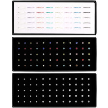 (60Pcs White-1) Nose ring stainless steel body jewelry, ideal gift or daily wear for girls and wives