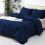 Imperial Rooms (Navy Blue, Single) Plain Duvet Cover Single Double King Bed Set Quilt 1