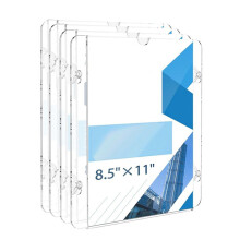Acryl Bordhouder 8,5 X 11 Inch, Acryl Displaystandaard Heldere Wandmontage Adverteer Displayframe, Acryl Bordhouder 4 Stuks