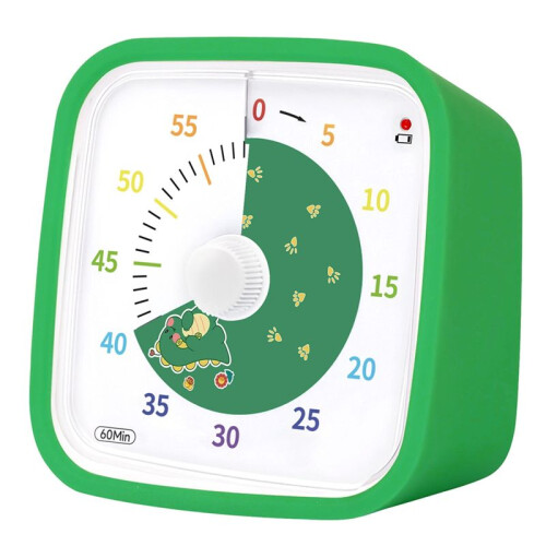 60Minute Visual Timer with Protective Case,Dinosaur Disk Timer for Kids and Adults,Silent Countdown  Management Tool