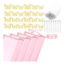 40 Sheets Flower Wrapping Paper Set Flower Bouquet for 'S Day Wedding Birthday Graduation DIY Gift