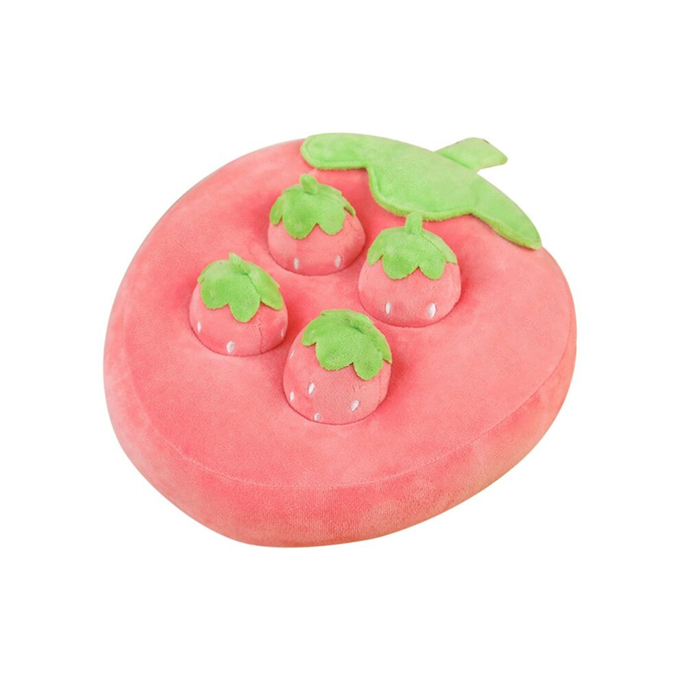 Strawberry Plush Toys Cartoon Happy Fruit Park Pillow Picking Strawberry Dolls 22X22cm 4711356314241