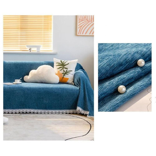 Capas Seccionais para Sofás, Capas Grossas para Sofás de Chenille, Capas Modernas e Simples para Sofás com Franjas, Protetores de Sofás