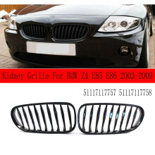 1Set Kidney Grille Replacement Front Bumper Bezel for Z4 E85 E86 2003-2009 51117117757 51117117758