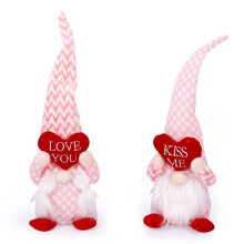 DéCorations de Gnomes de Saint-Valentin Gnome Rose pour la Maison DéCor de Plateau à Plusieurs Niveaux de la Saint-Valentin - Cadeau Gnome
