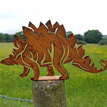 Topper Recinzione In Metallo con Dinosauri, Dinosauri B