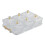 Dried Fruit Snack Serving Platter Appetizer Serving Tray Multipurpose 6 Bowls Divided Serving Bowls,Transparent-White 1