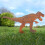Metal Dinosaur Fence Post Topper,Dinosaurs B 10