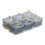 Dried Fruit Snack Serving Platter Appetizer Serving Tray Multipurpose 6 Bowls Divided Serving Bowls,Transparent-Gray 1