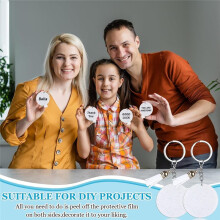 40 Stuks Acryl Sleutelhanger Blanks met Kwastjes en Sleutelhangers 2 Inch Rond Glitter Acryl voor Doe-Het-Zelf Sleutelhanger Ambachten en Kunst