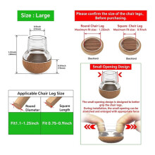 Protectores de Piso para Patas de Sillas para Pisos de Madera con Almohadillas de Fieltro, Cubiertas para Proteger los Pies de las Patas de los