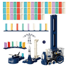 Automatic Dominos Train Set Domino Train Toys for Family Games Toddlers Christmas Birthday DIY Gifts B